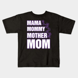 Floral Mom Mammy Mama Gift for Mother Mask Mother Day Love T-Shirt Kids T-Shirt